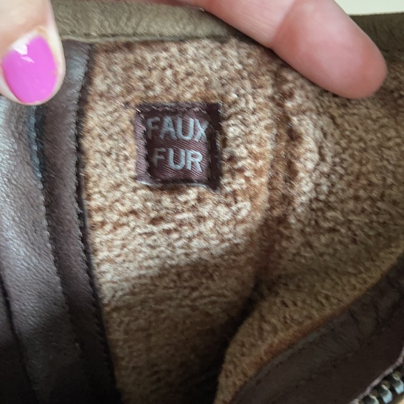 Brown Leather Double Zip Ankle Boot with Lug Sole - Picture 6 of 9